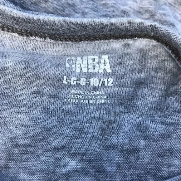 NBA Chicago Bulls Womens Retro Logo Burnout Crew Neck Long Sleeve Gray - Picture 6 of 8